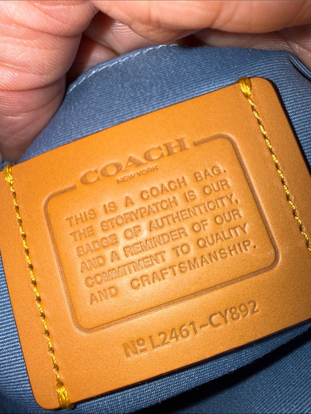 Coach Axel Signature Denim Belt Bag - Blue - flash sale - Picture 7 of 8